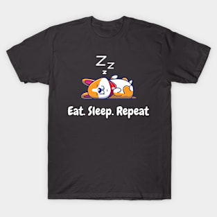 Eat. Sleep. Repeat - Funny Animal Dog T-Shirt